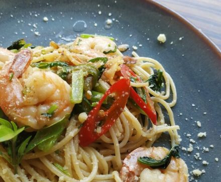 Alfredo паста със скариди